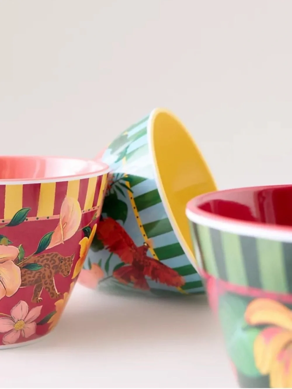 Farm Rio x Anthropologie Multipurpose Mini Snack Melamine Bowl Tropical Sky Blue